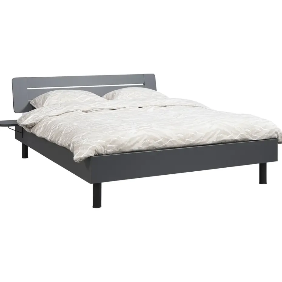 Bed Nova - grafietkleur - 160x200 cm