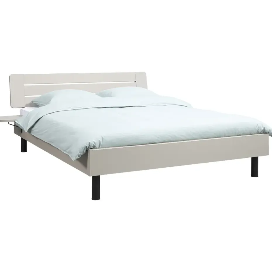Bed Nova - kiezelkleur - 140x200 cm