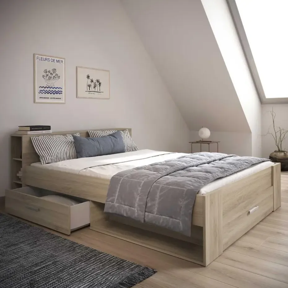 Bed Polly 160 x 200 cm-Kronberg eik