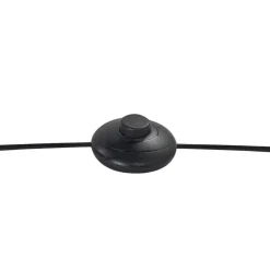 BELESSA - Staande lamp - Lichtbeige - Linnen/Rubberhout