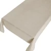 Bellatio design Tafelzeil - taupe - linnen look - 140 x 245 cm