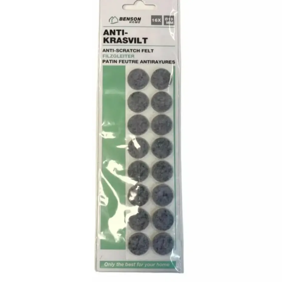 Benson Antikrasvilt - zelfklevend - 16x - 1.9 cm - grijs