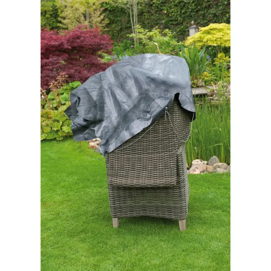 Beschermhoes voor stapelstoelen - grijs - 140 x 70 cm