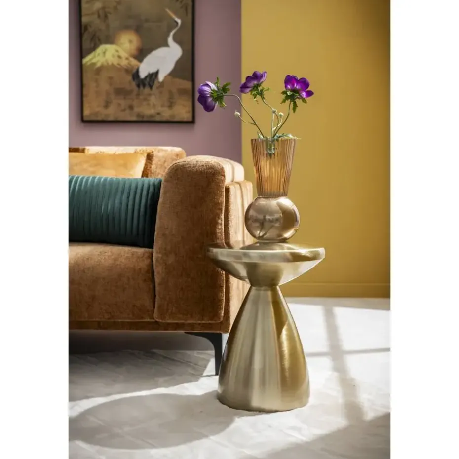 Bijzettafel Amara - goudkleurig - 48xØ36 cm