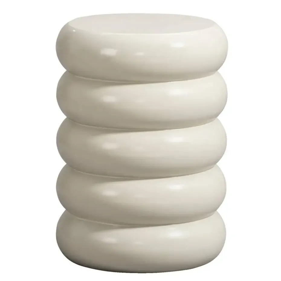 Bijzettafel Barbella - beige - 45xØ33 cm