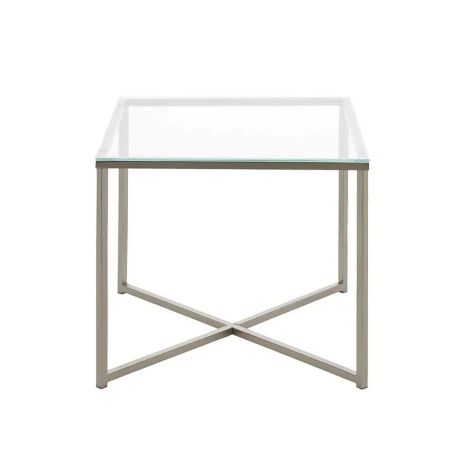 Bijzettafel Indor - glas - 45x50x50 cm