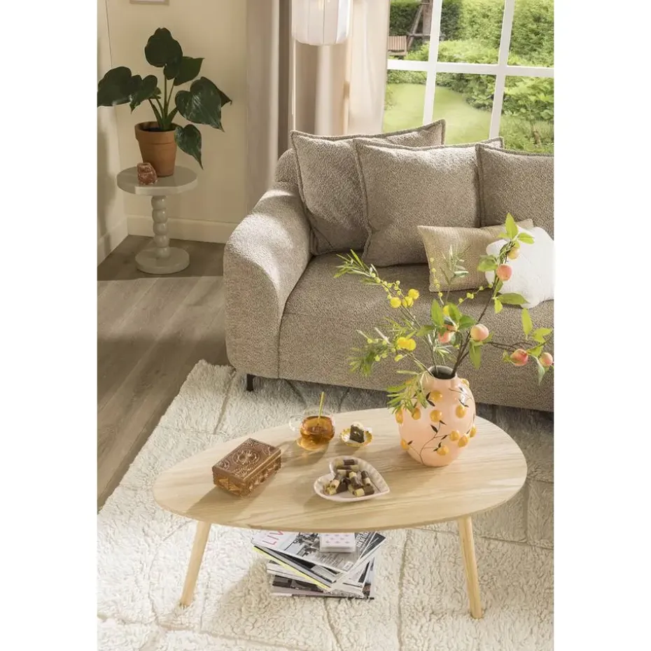Bijzettafel Iris - taupe - 50xØ40 cm