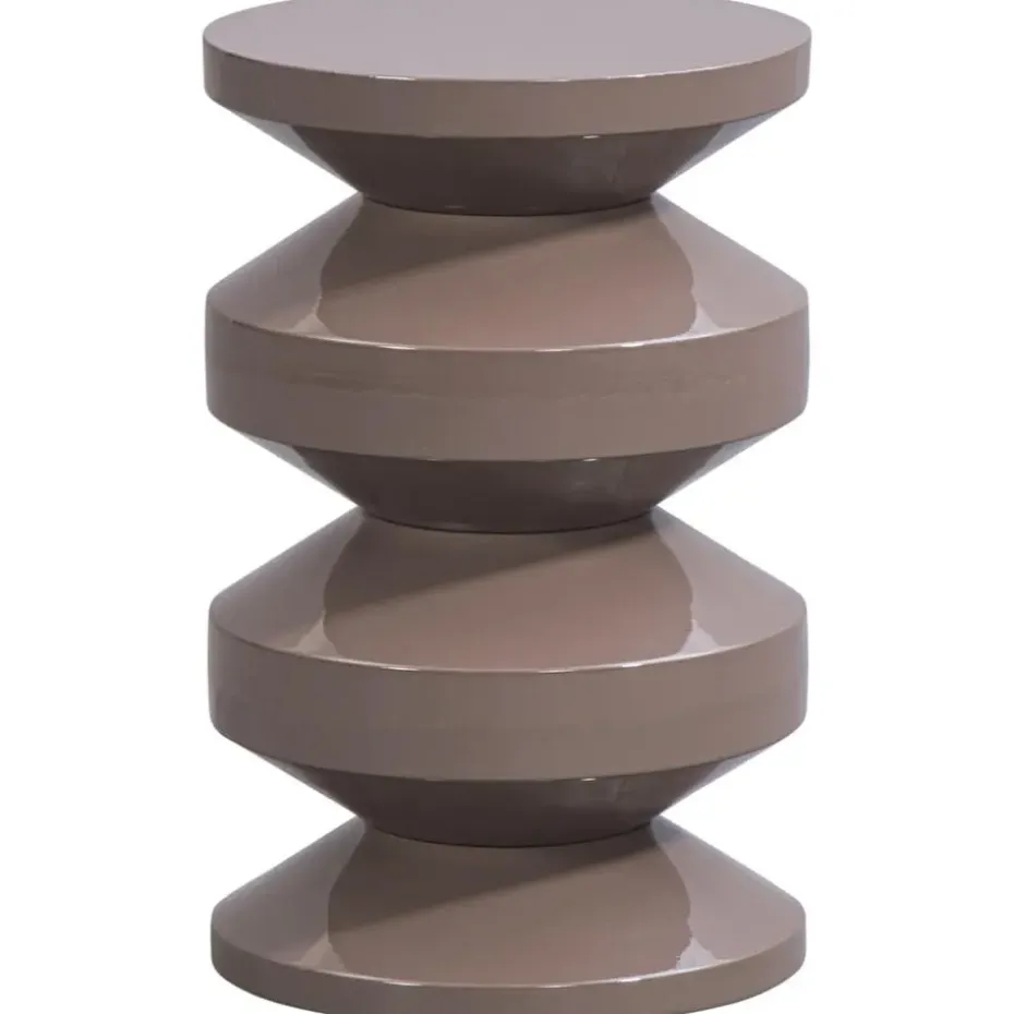 Bijzettafel Madrid - taupe - 49xØ31 cm