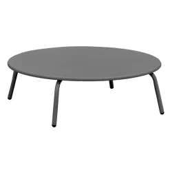 Bijzettafel Montreal - antraciet/metaal - Ø80 cm