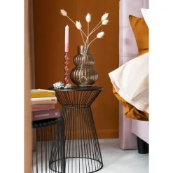 Bijzettafel Napels - zwart - 47xØ33 cm