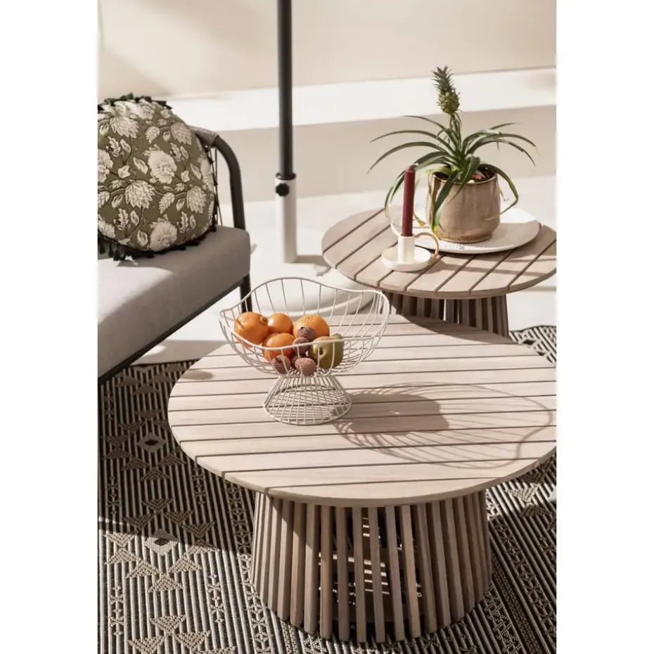 Bijzettafel Saône - acacia - 45xØ50 cm