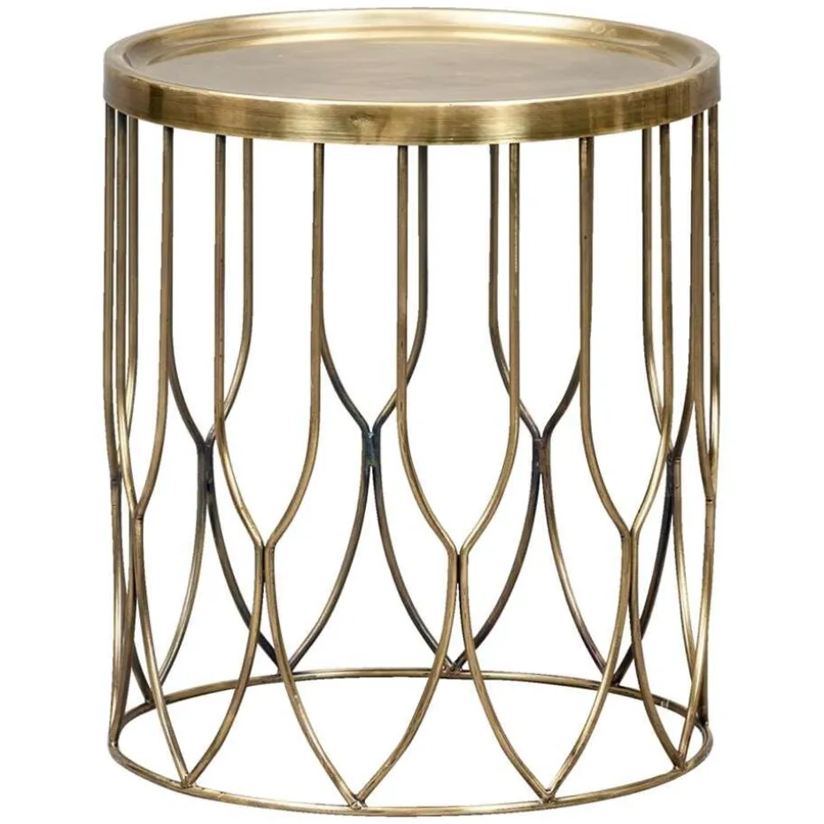 Bijzettafel Verdi - messingkleur - 40xØ35 cm