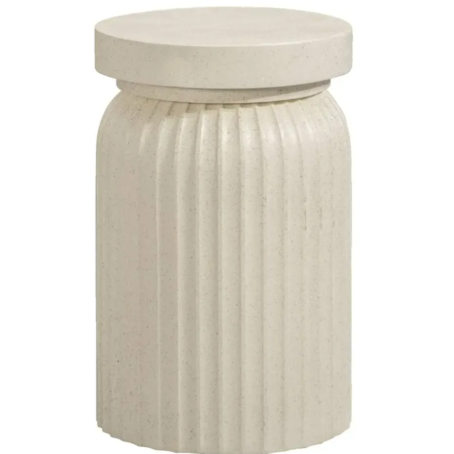 Bijzettafel Yanara - beige - 55,5x35x35 cm
