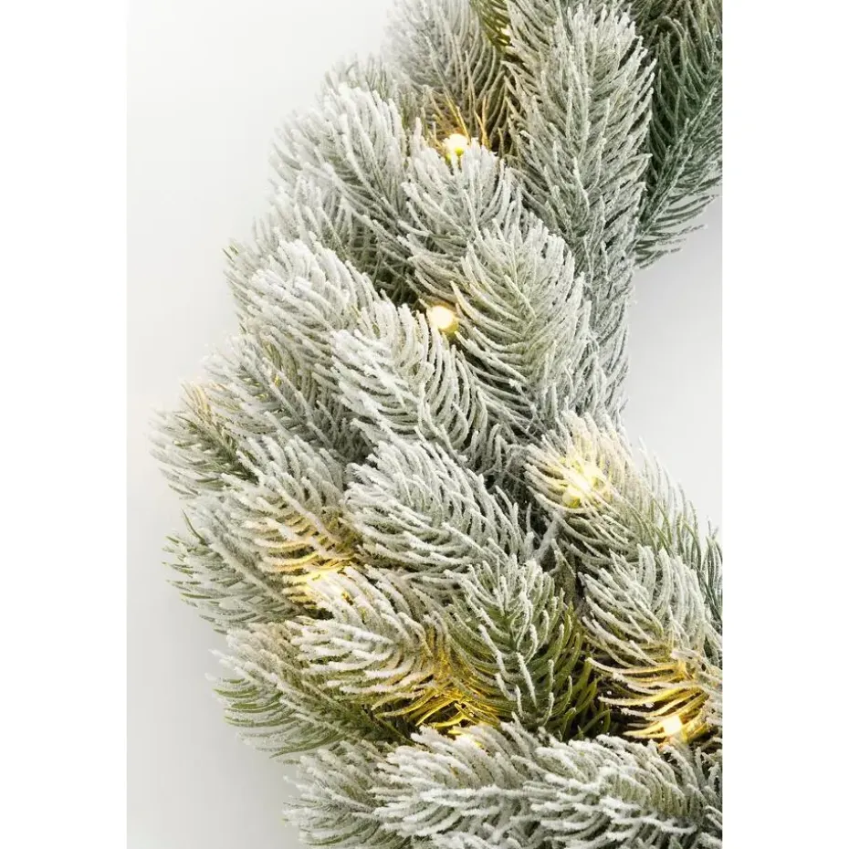 Black Box Trees Nagoya Kerstkrans met Verlichting - H12 x Ø60 cm - Groen