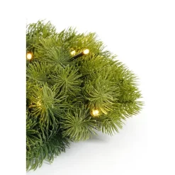 Black Box Trees Nagoya Kerstkrans met Verlichting - H12 x Ø60 cm - Groen