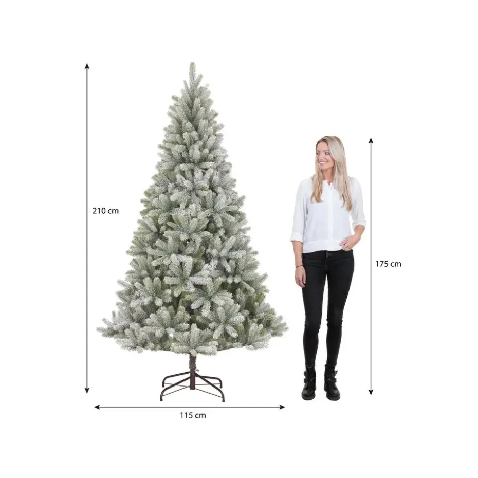 Black Box Trees Nagoya Kunstkerstboom - H210 x Ø115 cm - Groen Frosted