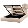 BLAGNAC - Tweepersoonsbed - Beige - 140 x 200 cm - Bouclé