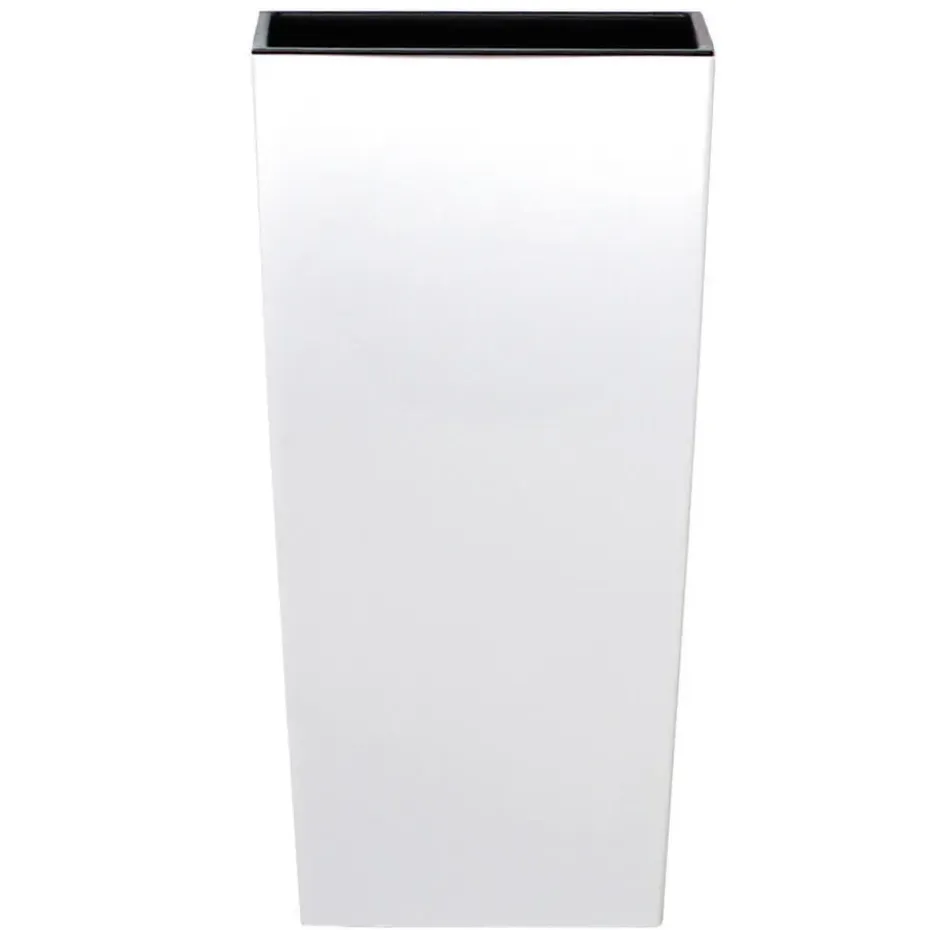 Bloempot/plantenpot Urbi - wit - 19 x 19 x 37 cm