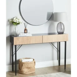 BLYTHE - Consoletafel - Zwart/Bruin - MDF