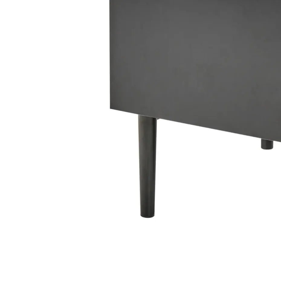 BLYTHE- Ladekast 4 lades - Zwart/Bruin - MDF