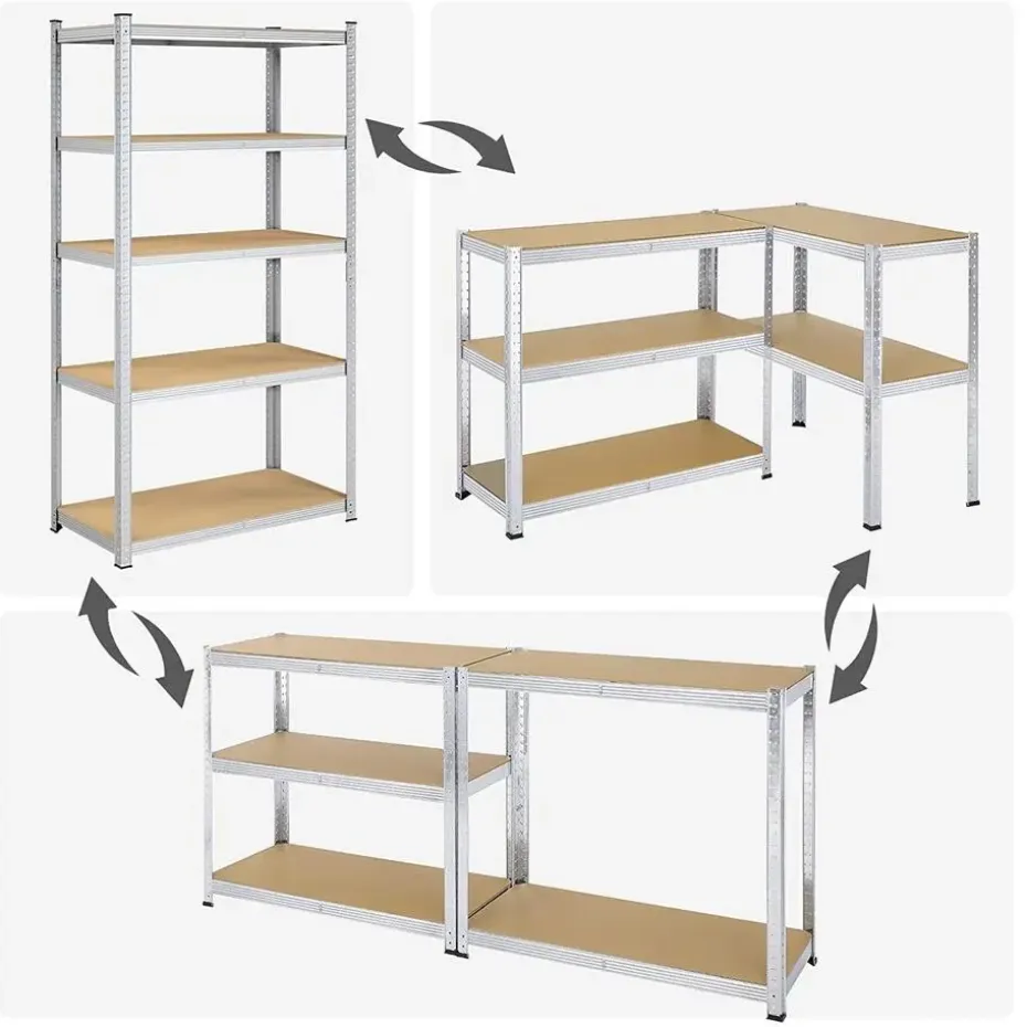 Bobbel Home - Kelderkast - 200 x 100 x 50 cm - Zilverkleurig