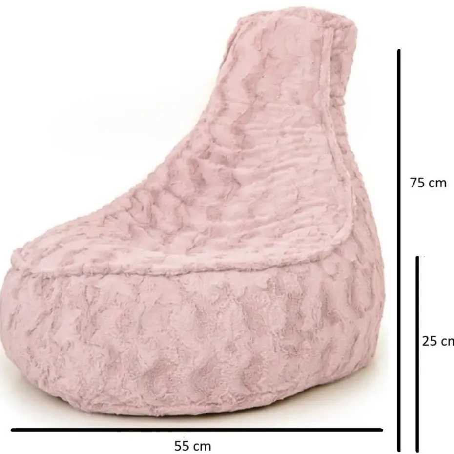 Bobbel Home - Zitzak Stoelvorm - Florance - Faux fur - Zitstoel - 100 liter