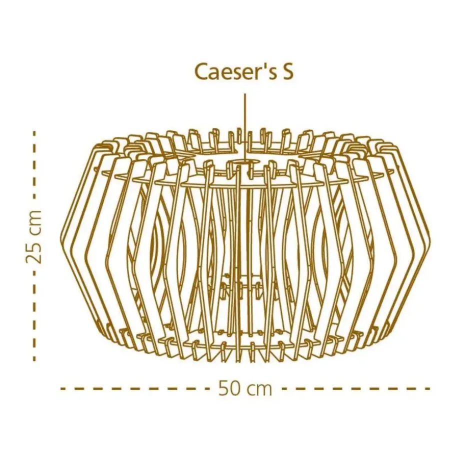 Bomerango Caeser S houten lampenkap small - Ø 43 cm