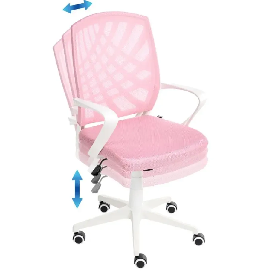 BONNY - Bureaustoel - Roze - Polyester