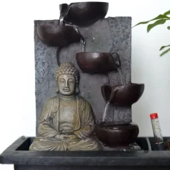 Bonsai met Buddha - Bonsai - Hoogte 25-35cm - ⌀29cm