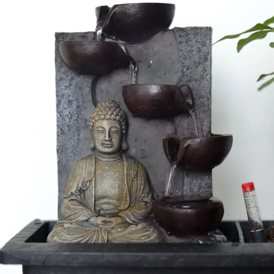 Bonsai met Buddha - Bonsai - Hoogte 25-35cm - ⌀29cm