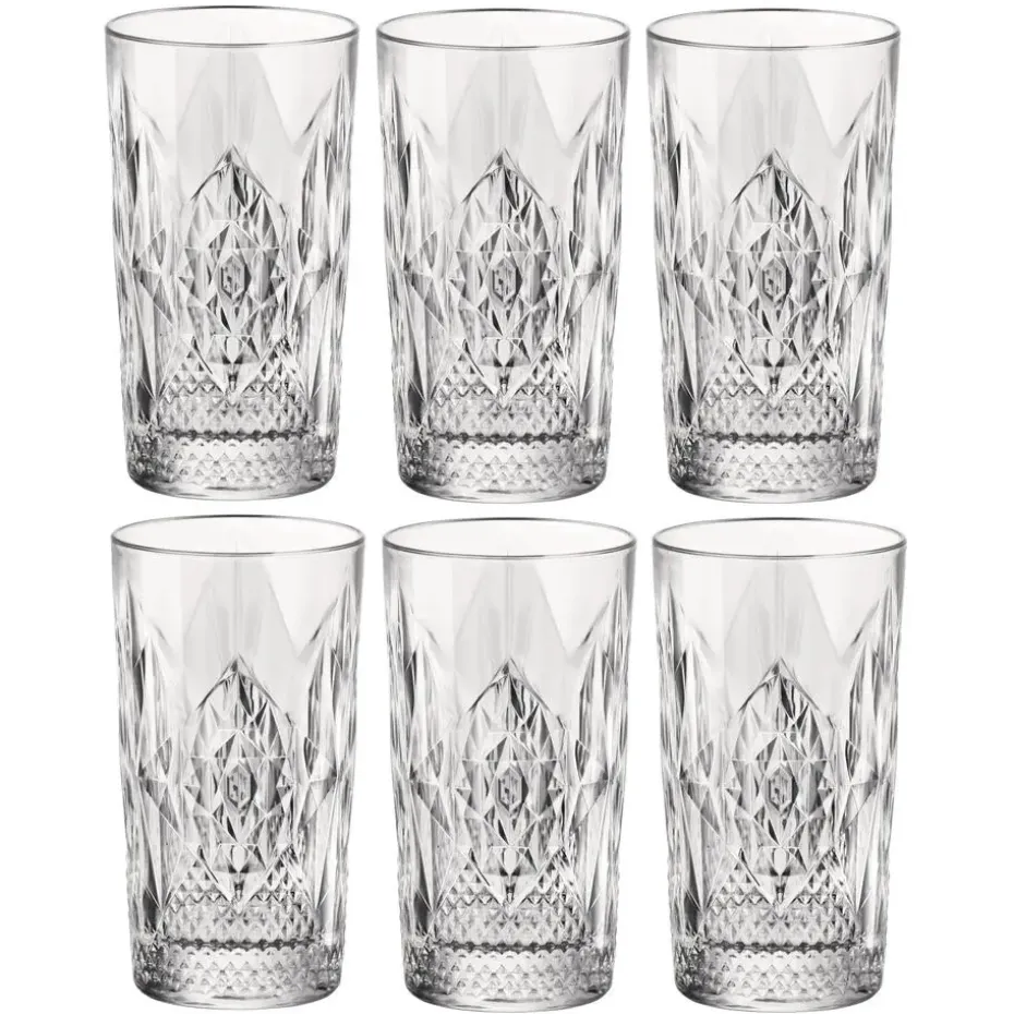 Bormioli Rocco Drinkglazen - 6x stuks - transparant - 490 ml