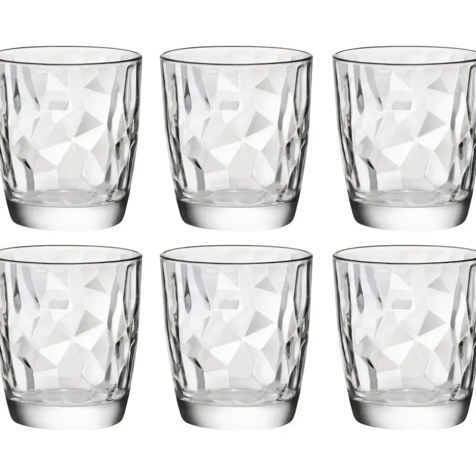 Bormioli Rocco waterglazen/sapglazen Diamond Dof - 6x - 390 ml