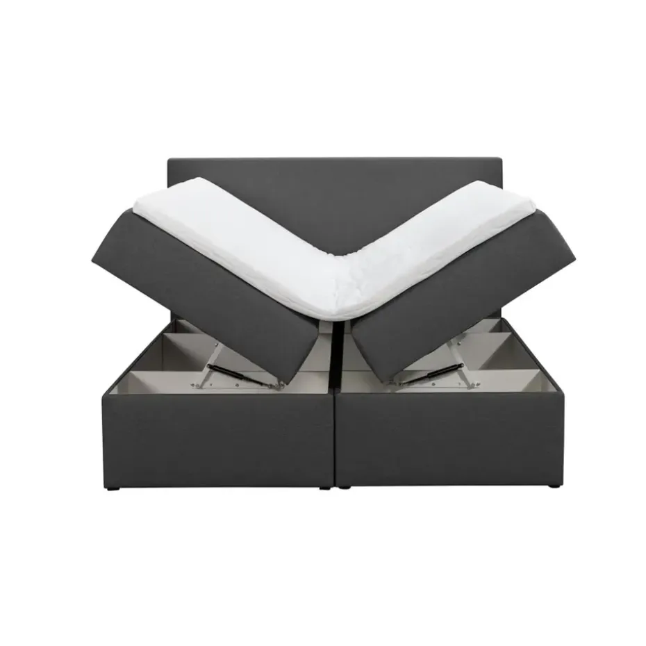 Boxcombinatie met opbergruimte Orebro 6-delig - antraciet - 140x200 cm