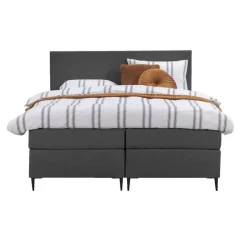 Boxspring Liv egaal - antraciet - 180x200 cm - slanke poot