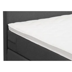 Boxspring Liv egaal - antraciet - 140x200 cm - slanke poot