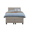 Boxspring Liv egaal - beige - 120x200 cm - vierkante poot