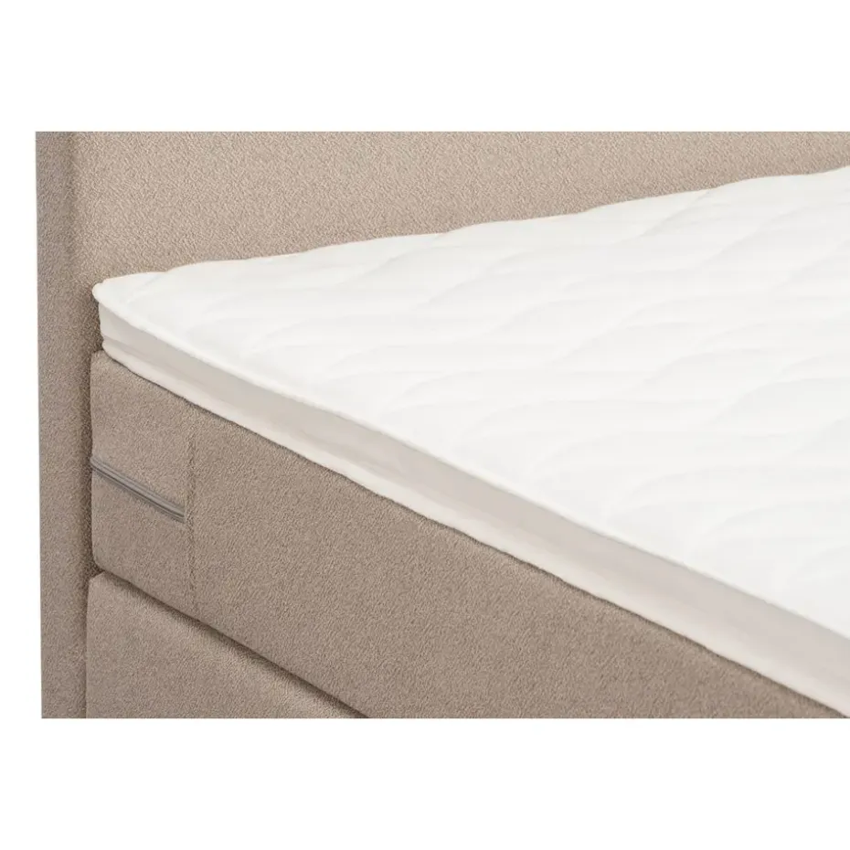 Boxspring Liv egaal - beige - 160x200 cm - ronde poot