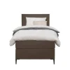 Boxspring Liv egaal - bruin - 90x200 cm - slanke poot