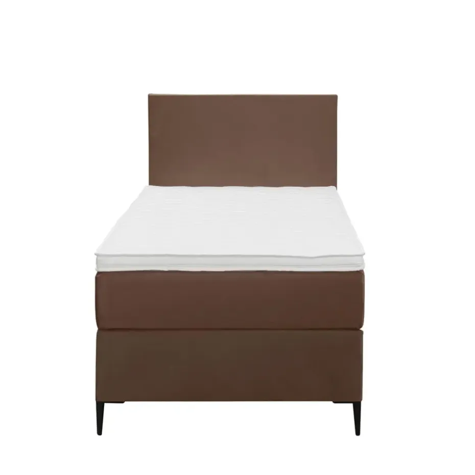 Boxspring Liv egaal - bruin - 90x200 cm - slanke poot