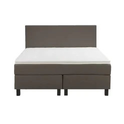 Boxspring Liv egaal - donkerbruin - 140x200 cm - vierkante poot