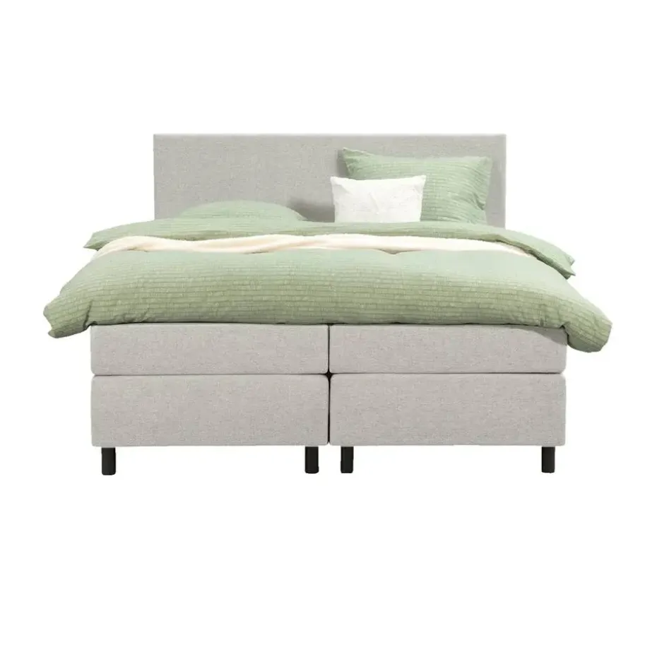 Boxspring Liv egaal - ecru - 160x200 cm - ronde poot
