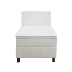 Boxspring Liv egaal - ecru - 90x200 cm - vierkante poot