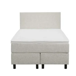Boxspring Liv egaal - ecru - 120x200 cm - ronde poot
