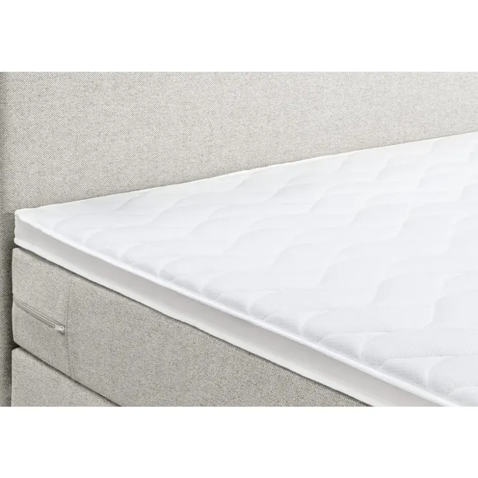Boxspring Liv egaal - ecru - 120x200 cm - ronde poot
