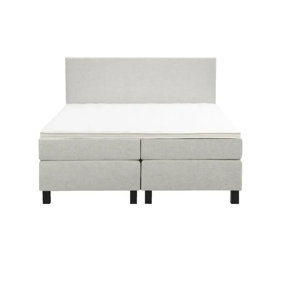 Boxspring Liv egaal - ecru - 160x200 cm - vierkante poot