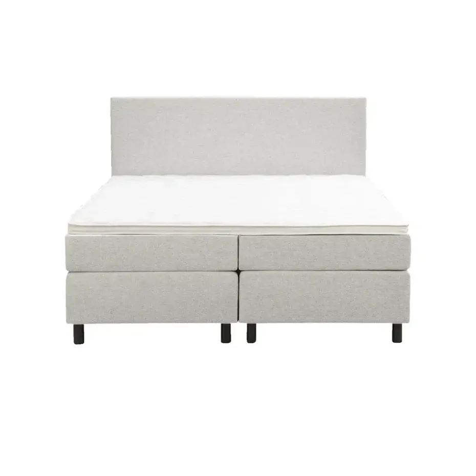 Boxspring Liv egaal - ecru - 180x200 cm - ronde poot