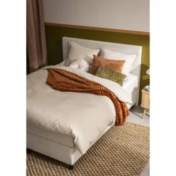 Boxspring Liv egaal - ecru - 120x200 cm - slanke poot