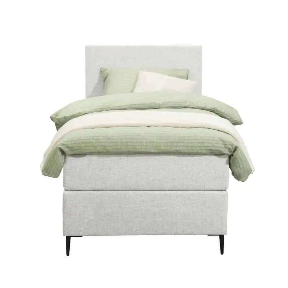 Boxspring Liv egaal - ecru - 90x200 cm - slanke poot