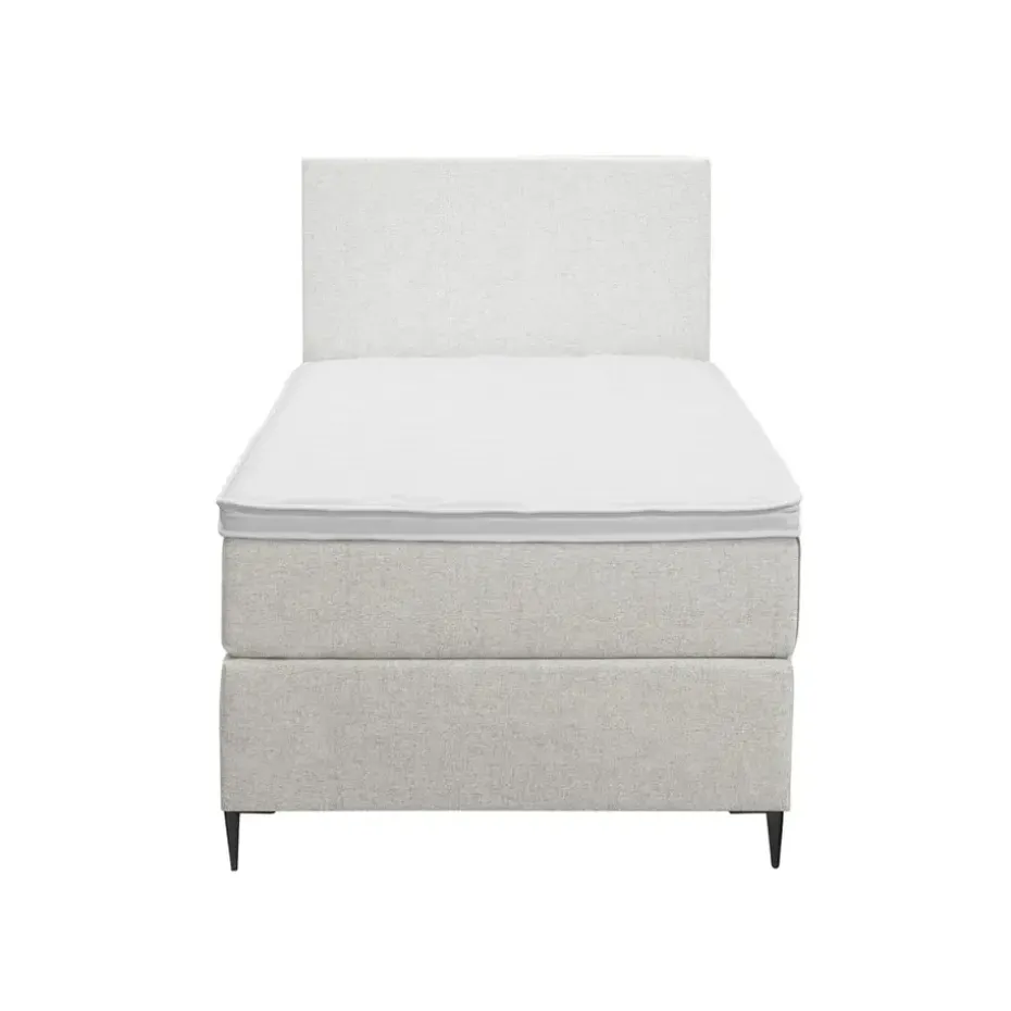 Boxspring Liv egaal - ecru - 90x200 cm - slanke poot