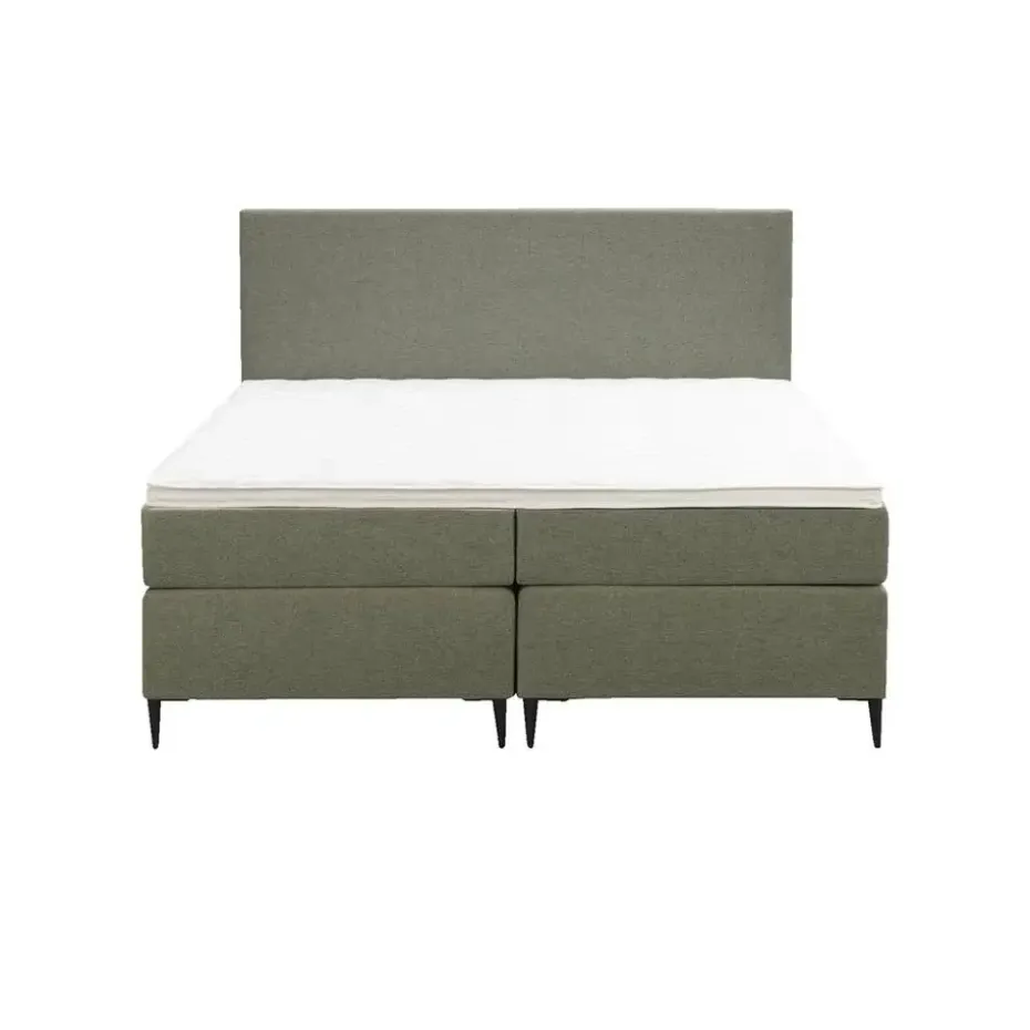 Boxspring Liv egaal - groen - 180x200 cm - slanke poot